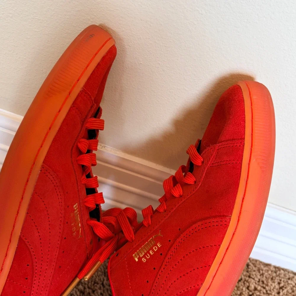 PUMA x Haribo Red Poppy Suede Classic Lace Up Sneakers Casual Shoes Mens US 10